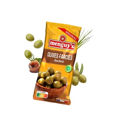 OLIVES FARCIES ANCHOIS 150g - SACHET - lot 21622