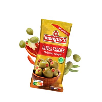 OLIVES VERTES FARCIES AUX POIVRONS 150g - SACHET - lot 15923